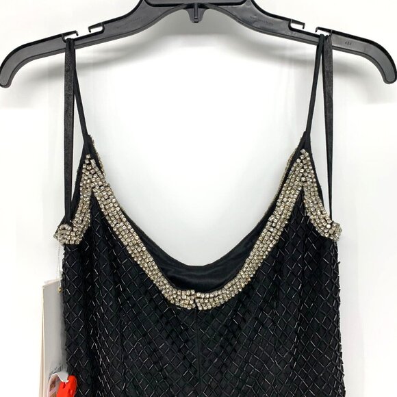 Mac Duggal Dress Black 93551 Beaded Spaghetti Strap Column Gown NWT - Picture 11 of 16